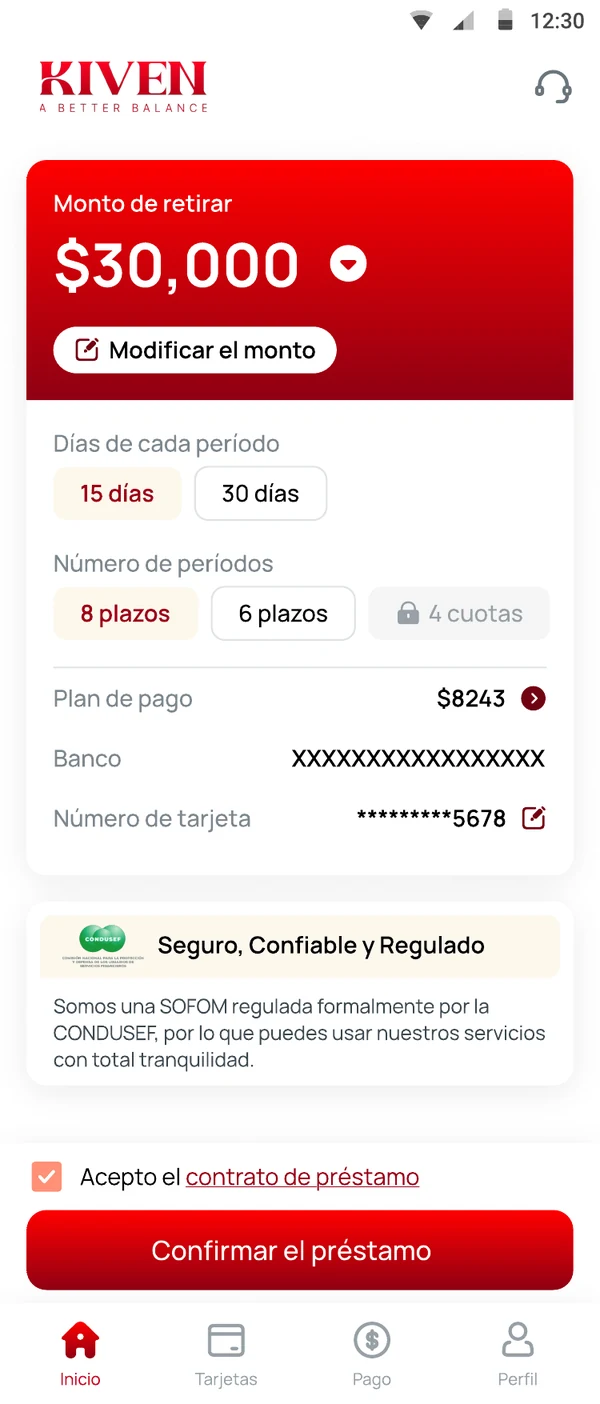 Kiven app screen